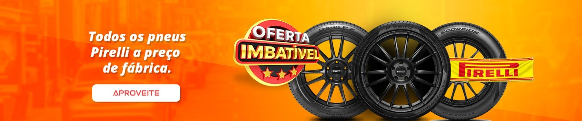 Pneus Pirelli com entrega para todo o Brasil.